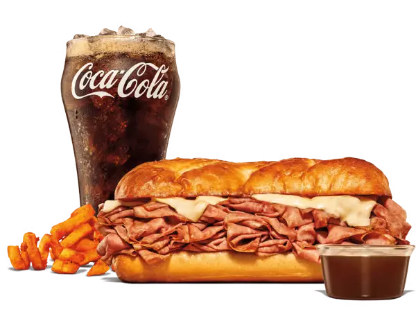 Classic French Dip and Swiss Meal